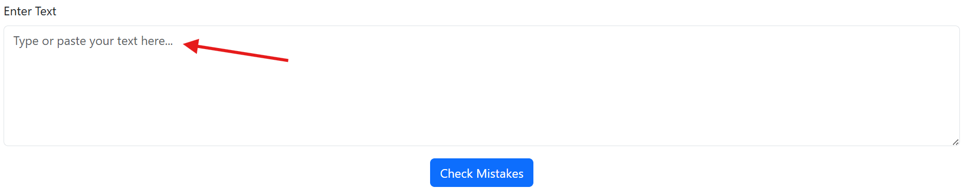 Image of the Grammar Checker online tool interface